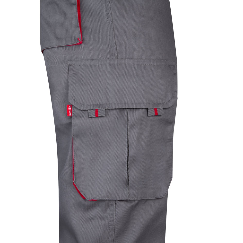 VL HYPNOS. Pantalón de sarga multibolsillos bicolor (200g/m²), en algodón (35%) y poliéster (65%)