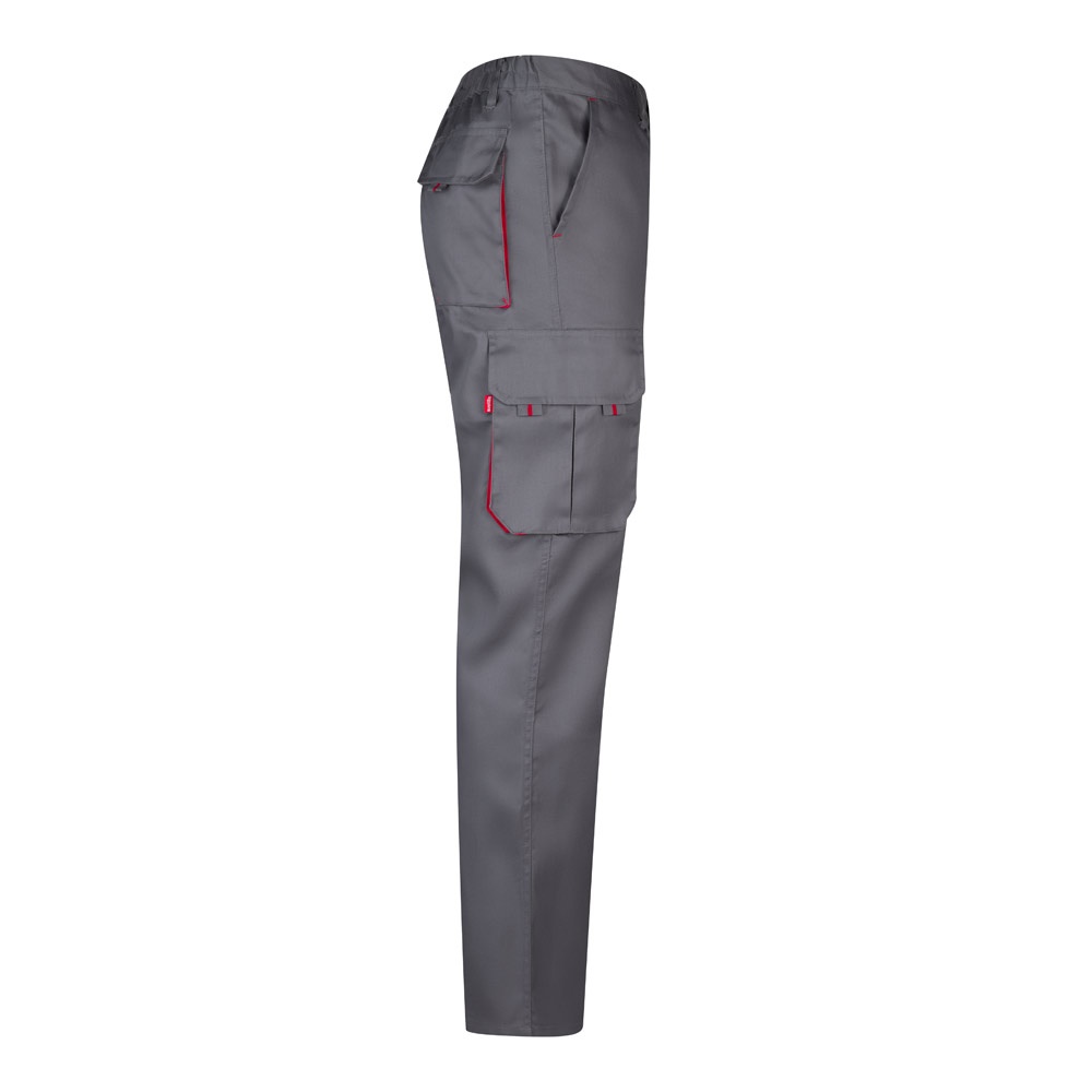 VL HYPNOS. Pantalón de sarga multibolsillos bicolor (200g/m²), en algodón (35%) y poliéster (65%)