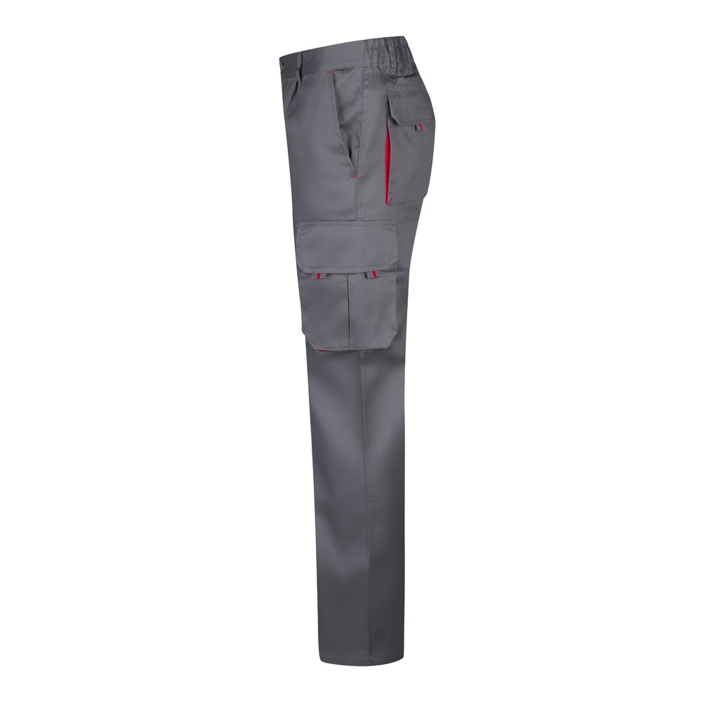 VL HYPNOS. Pantalón de sarga multibolsillos bicolor (200g/m²), en algodón (35%) y poliéster (65%)