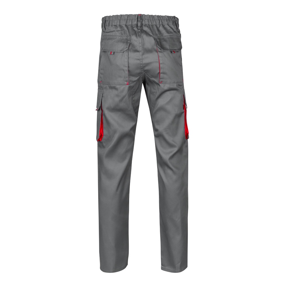 VL HYPNOS. Pantalón de sarga multibolsillos bicolor (200g/m²), en algodón (35%) y poliéster (65%)