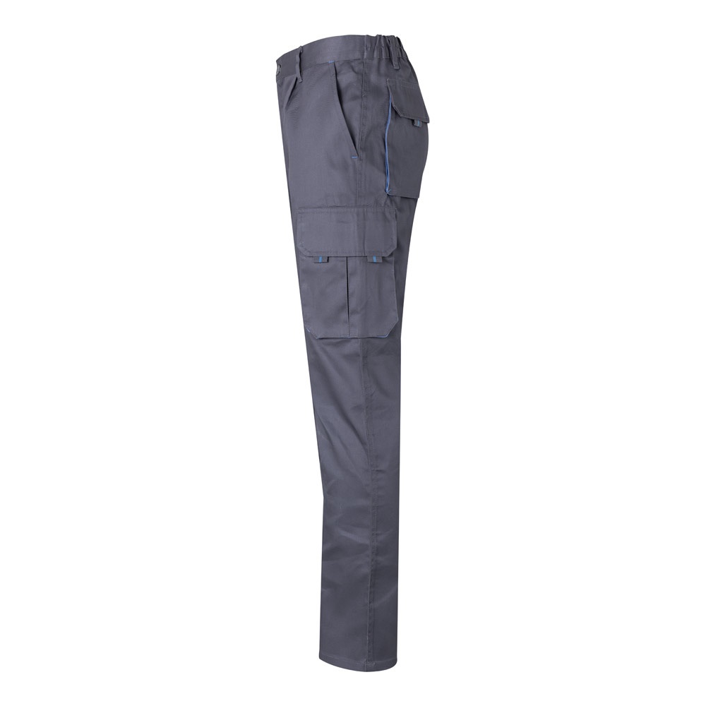 VL HYPNOS. Pantalón de sarga multibolsillos bicolor (200g/m²), en algodón (35%) y poliéster (65%)