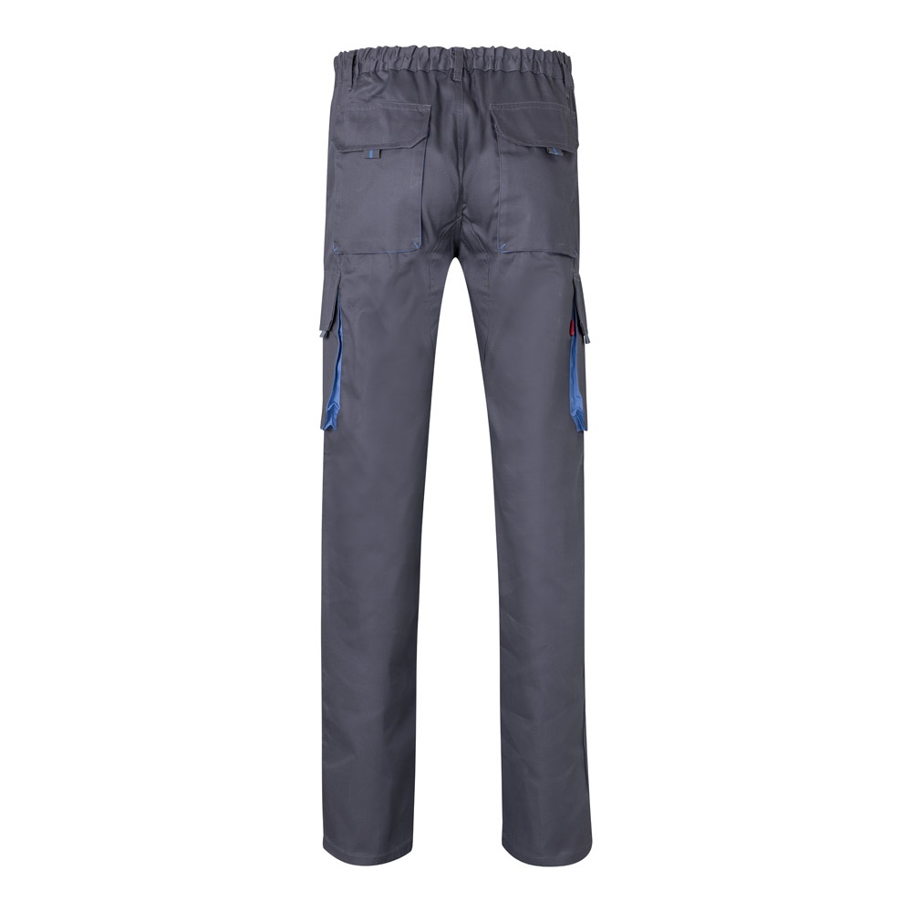 VL HYPNOS. Pantalón de sarga multibolsillos bicolor (200g/m²), en algodón (35%) y poliéster (65%)