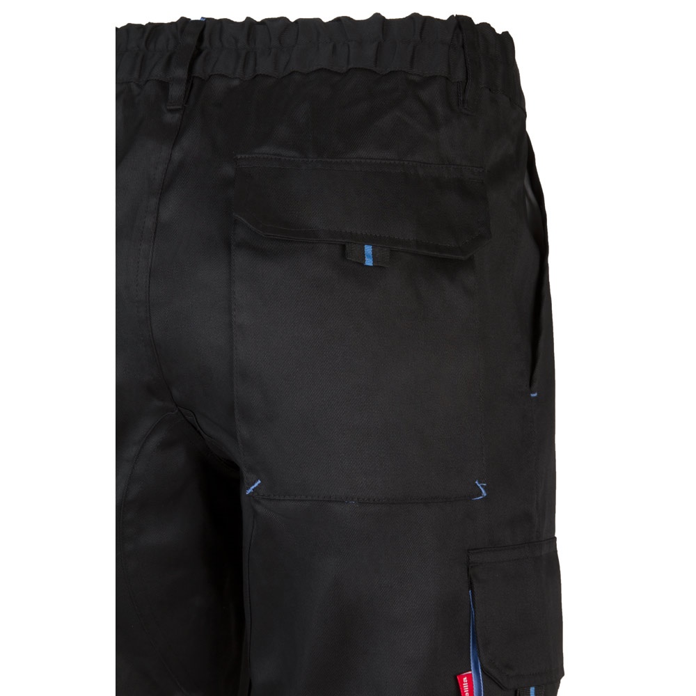 VL HYPNOS. Pantalón de sarga multibolsillos bicolor (200g/m²), en algodón (35%) y poliéster (65%)