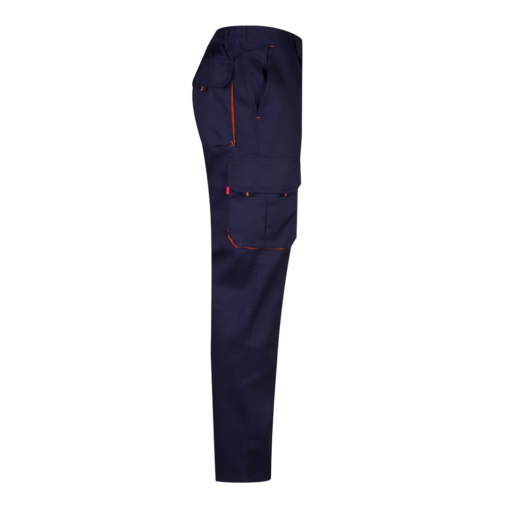 VL HYPNOS. Pantalón de sarga multibolsillos bicolor (200g/m²), en algodón (35%) y poliéster (65%)
