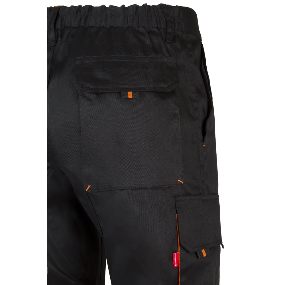 VL HYPNOS. Pantalón de sarga multibolsillos bicolor (200g/m²), en algodón (35%) y poliéster (65%)