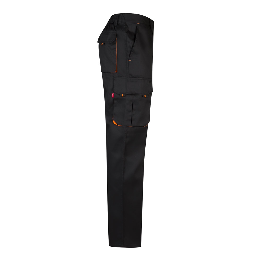 VL HYPNOS. Pantalón de sarga multibolsillos bicolor (200g/m²), en algodón (35%) y poliéster (65%)