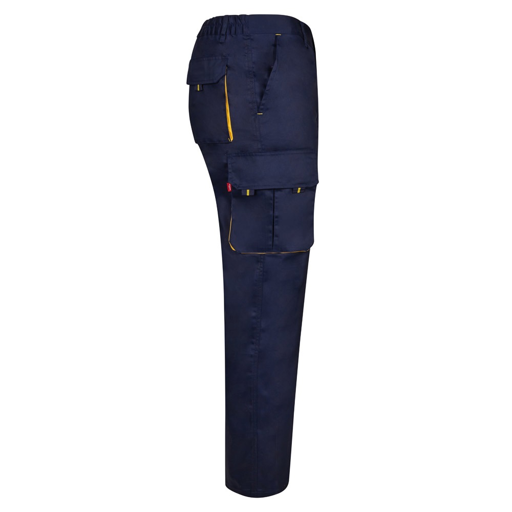 VL HYPNOS. Pantalón de sarga multibolsillos bicolor (200g/m²), en algodón (35%) y poliéster (65%)