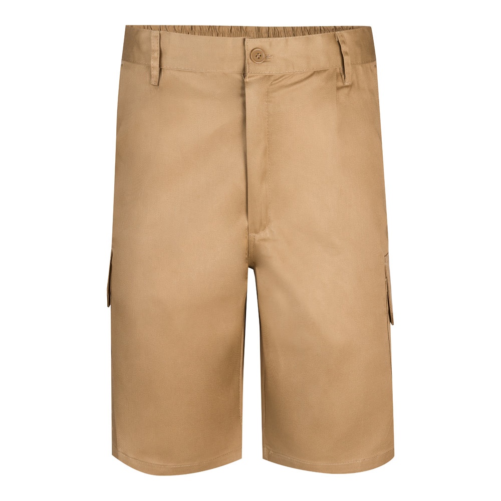 VL CHIONE. Bermudas en sarga multibolsillos (200g/m²), en algodón (35%) y poliéster (65%)