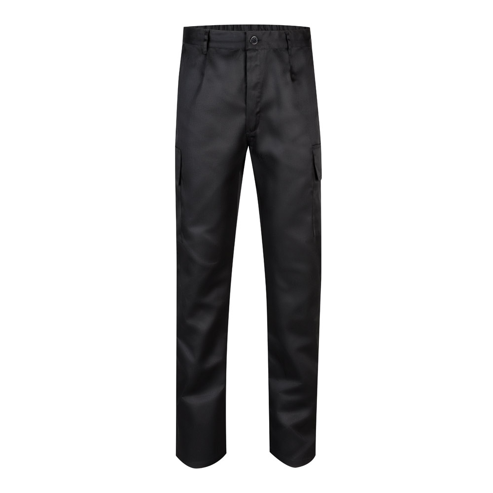 VL AINE. Pantalón multibolsillos de sarga (190g/m²), en algodón (20%) y poliéster (80%)