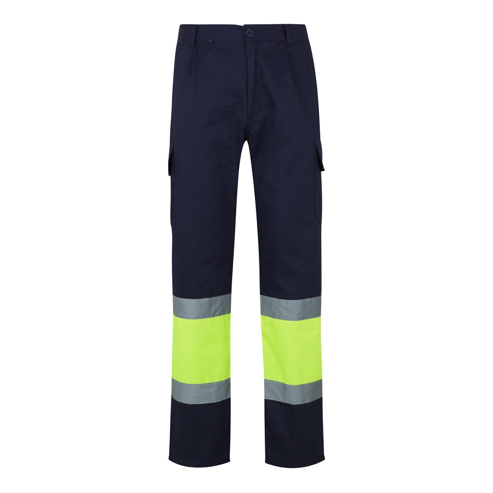 VL POSEIDON LARGE. Pantalón de sarga multibolsillos bicolor (210 g/m²), en algodón (20 %) y poliéster (80 %)