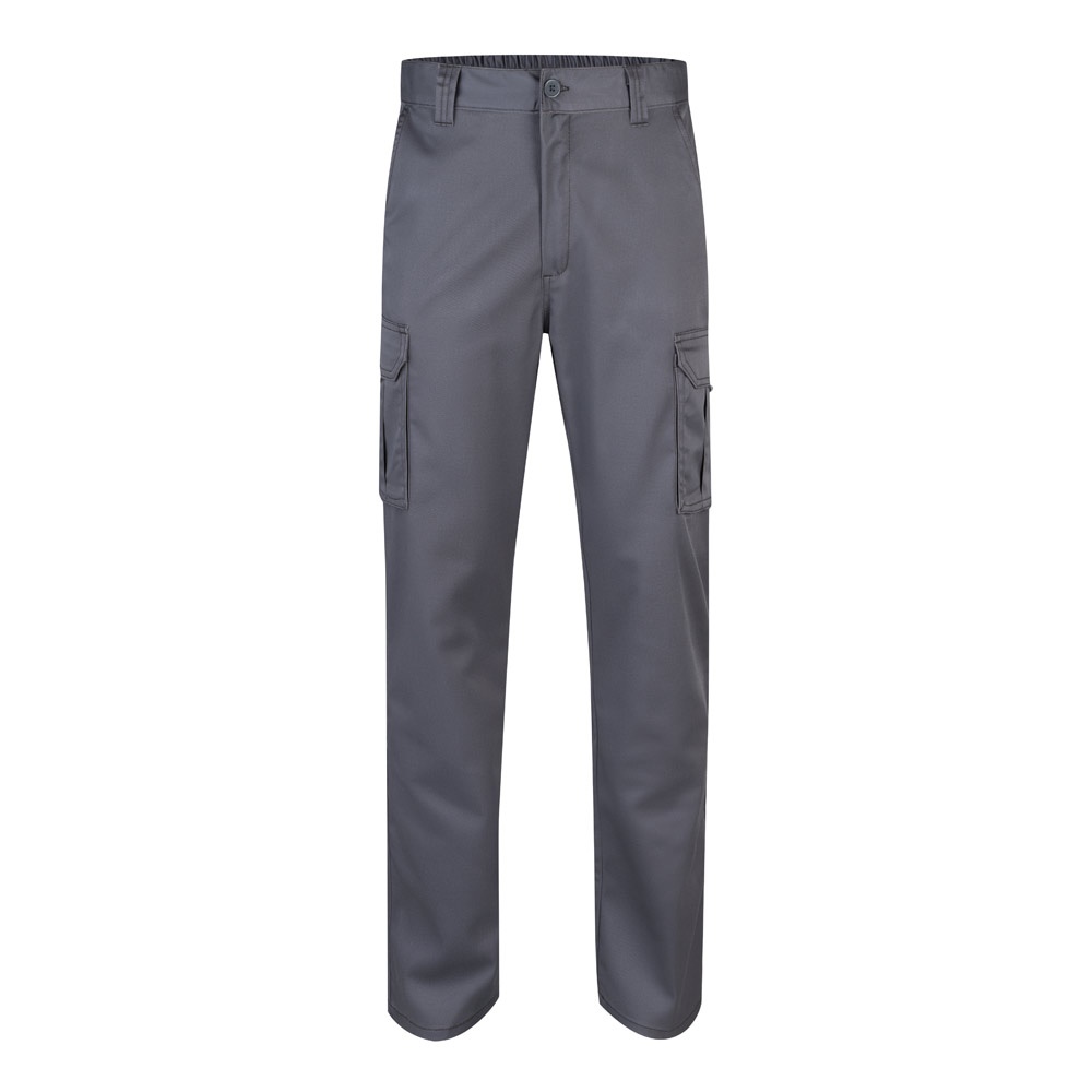VL LUGH. Pantalón elástico multibolsillos (240g/m²) en algodón (46%), EME (38%) y poliéster (16%)