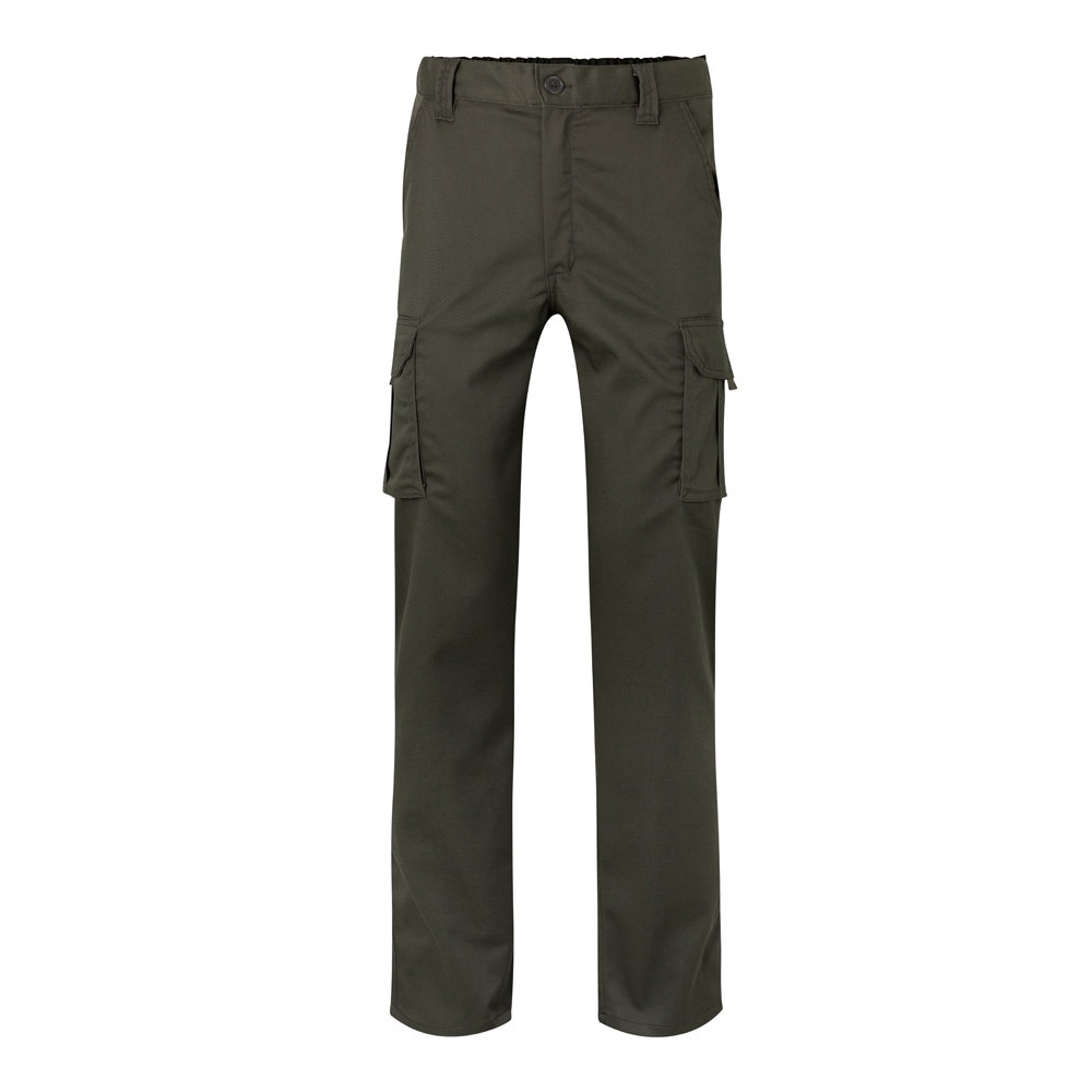 VL PAN. Pantalón elástico multibolsillos (290g/m²), en algodón (46%), EME (38%) y poliéster (16%)