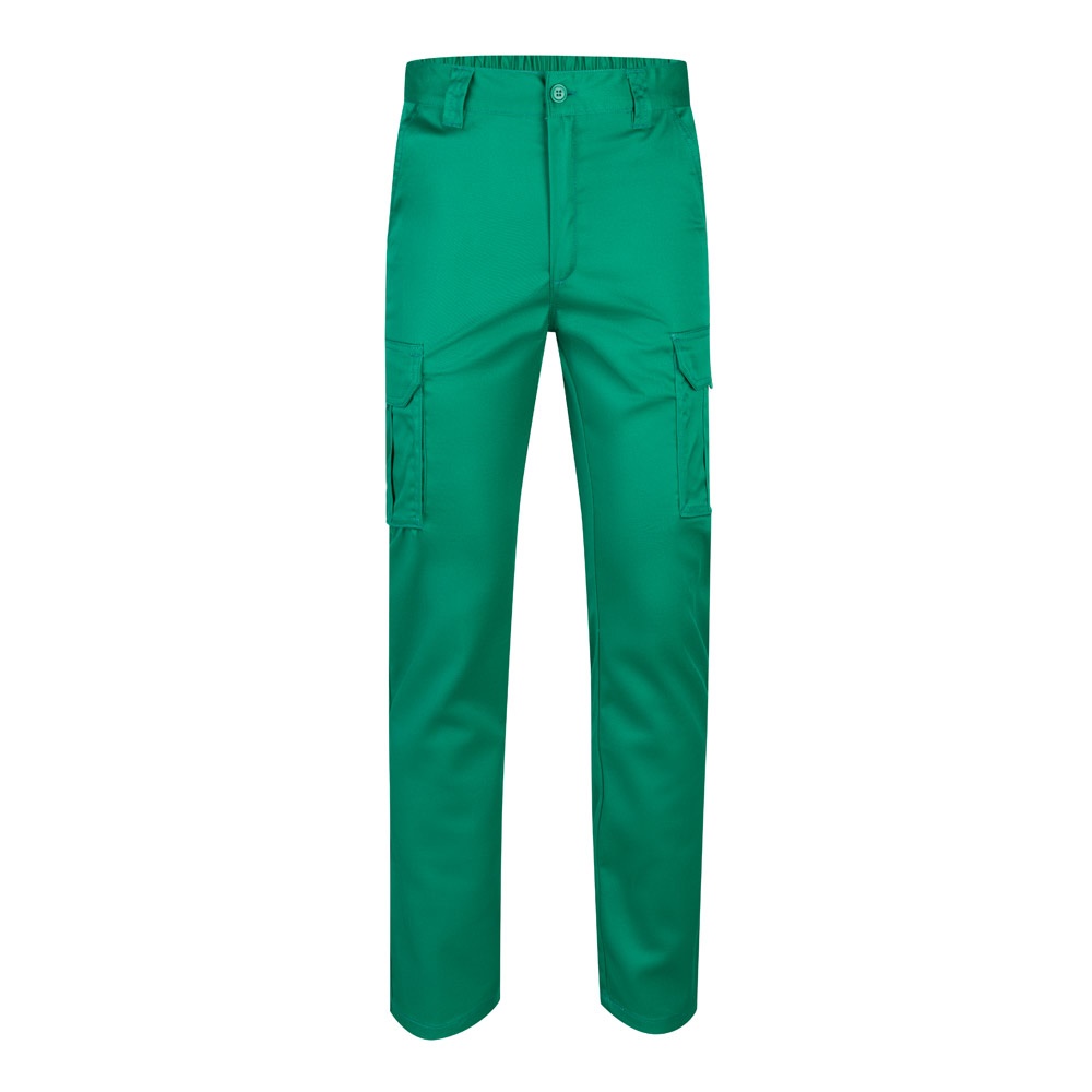 VL LUGH. Pantalón elástico multibolsillos (240g/m²) en algodón (46%), EME (38%) y poliéster (16%)