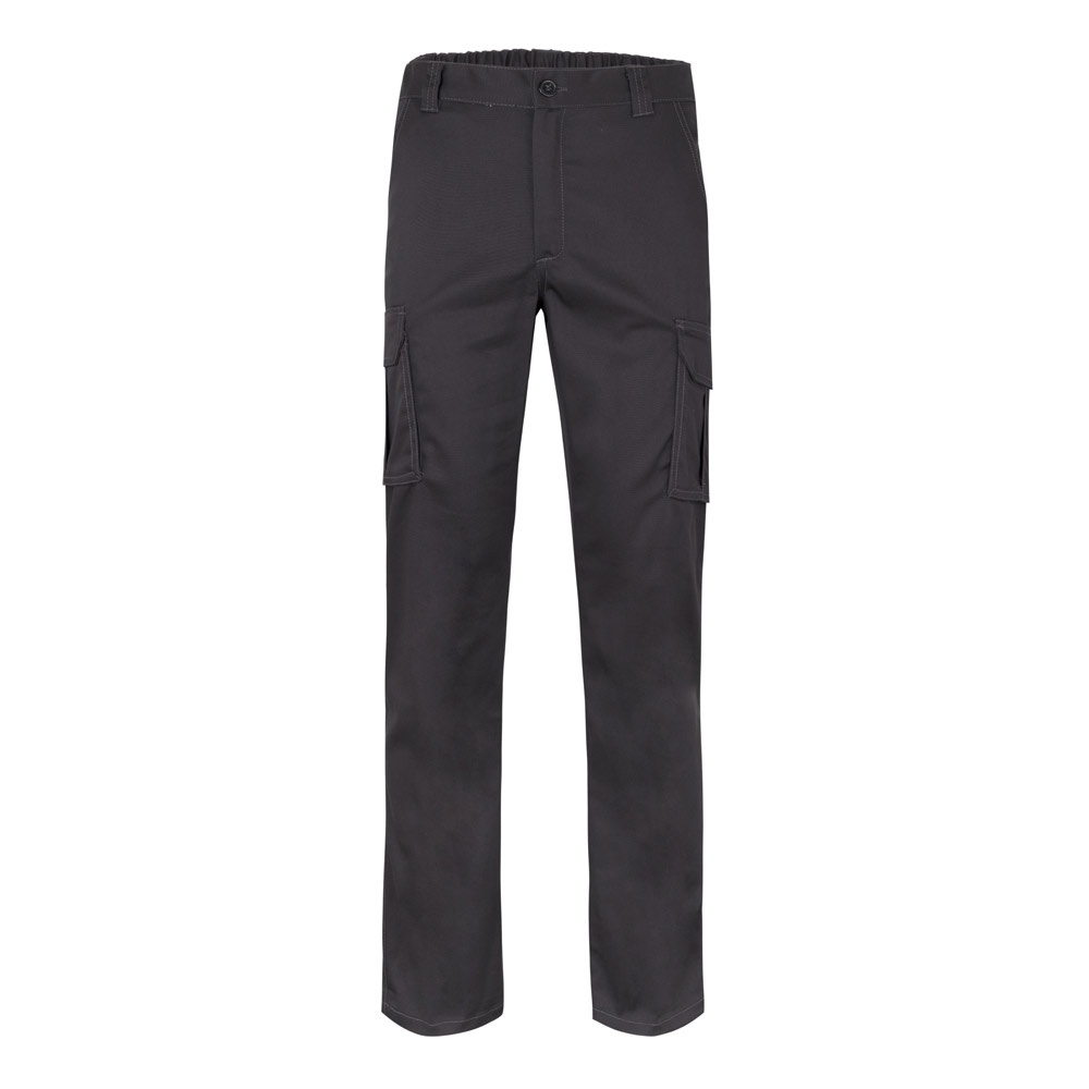 VL PAN. Pantalón elástico multibolsillos (290g/m²), en algodón (46%), EME (38%) y poliéster (16%)