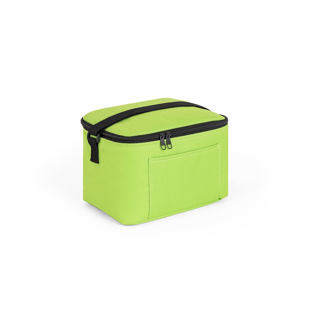 CANCUN. Bolsa térmica de poliéster reciclado 600D con correa de cincha ajustable