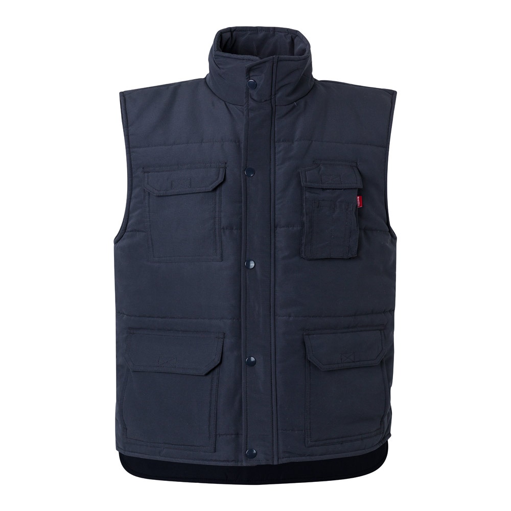 VL MEFITIS. Chaleco acolchado multibolsillos (220g/m²), en poliéster (100%)