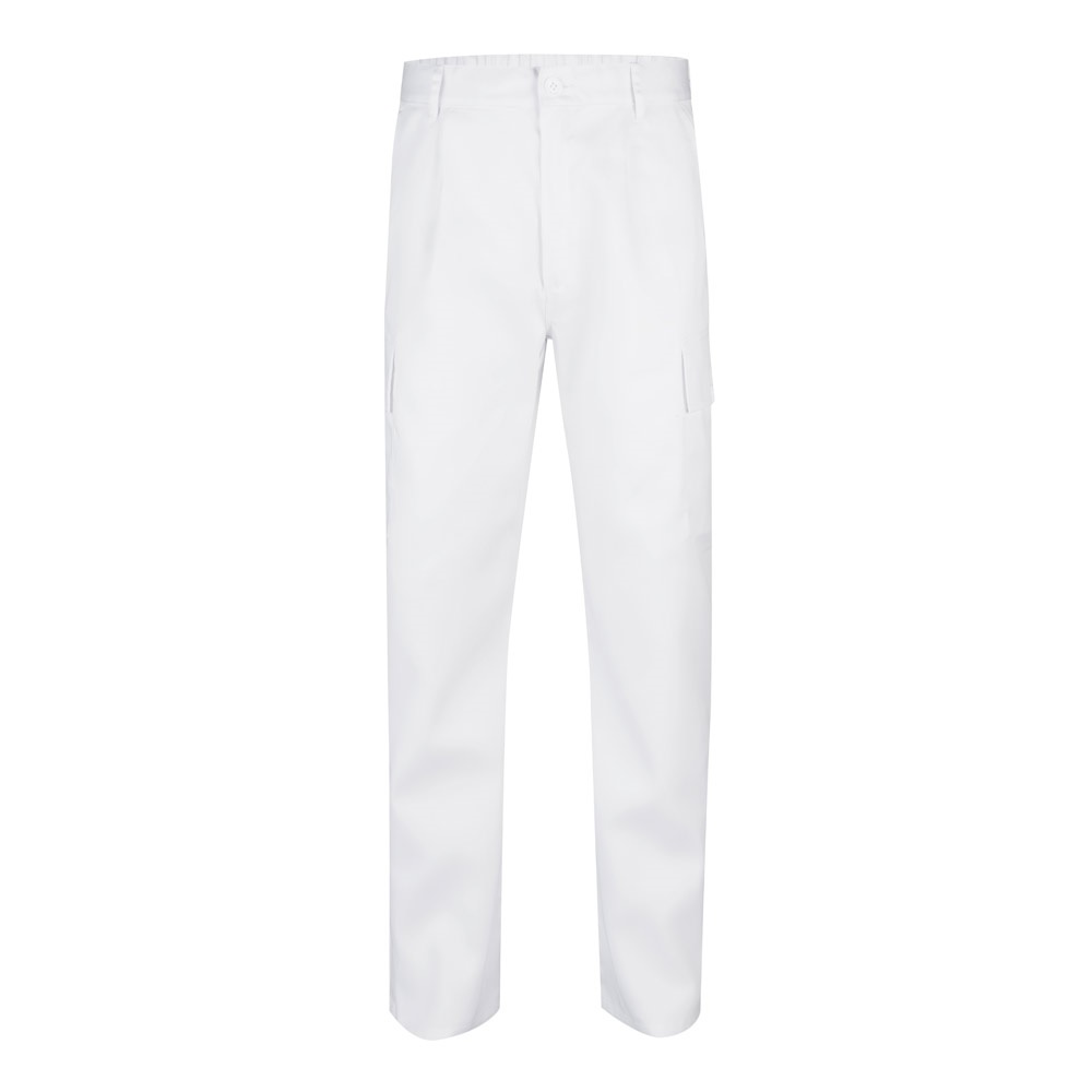 VL AINE. Pantalón multibolsillos de sarga (190g/m²), en algodón (20%) y poliéster (80%)