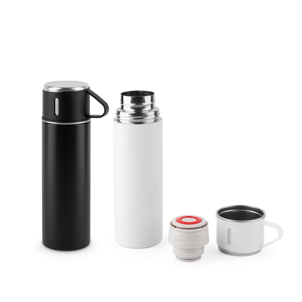 COMANECI. Botella de acero inoxidable de doble pared (90% reciclado) con acabado mate 490 mL