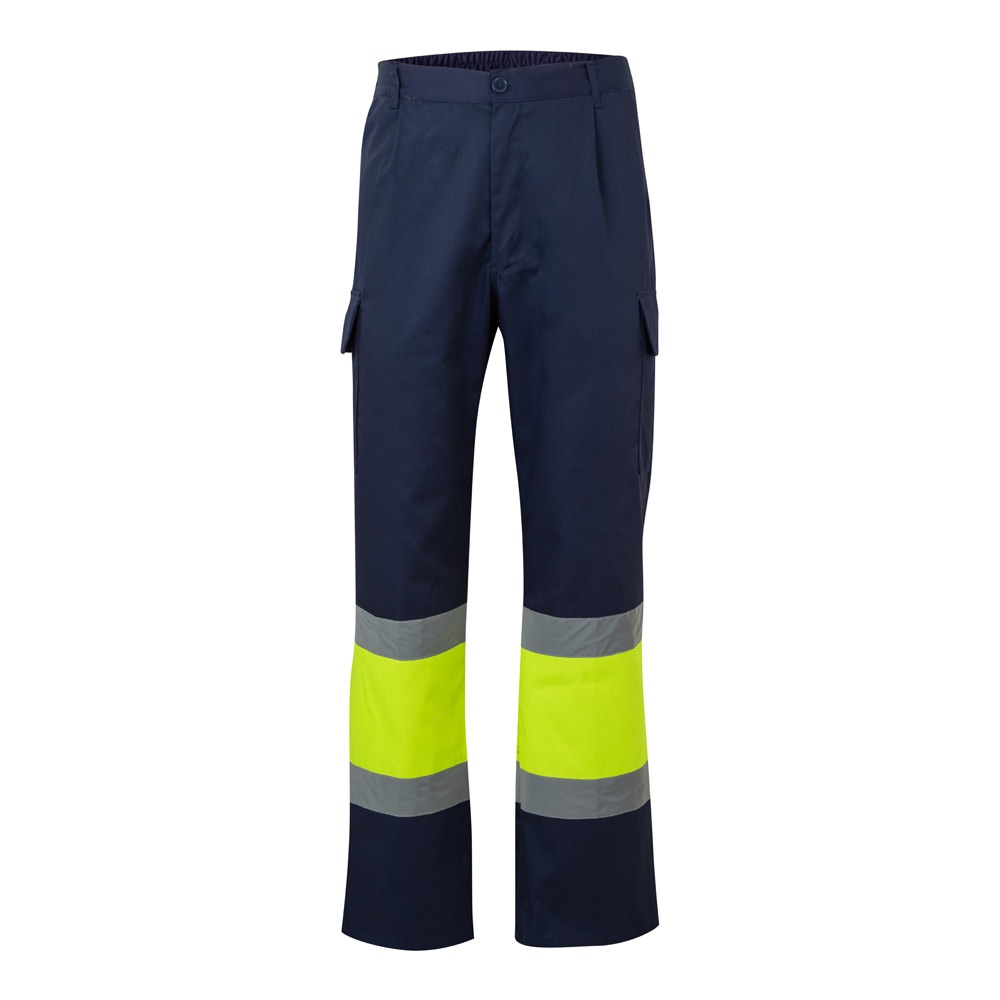 VL ARTEMIS. Pantalón bicolor, en sarga (190 g/m²), algodón (20 %) y poliéster (80 %). Pantalón multibolsillos elástico (240 g/m²), en algodón (46%), EME (38%) y poliéster (16%)