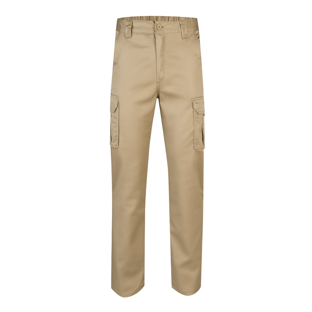 VL PAN. Pantalón elástico multibolsillos (290g/m²), en algodón (46%), EME (38%) y poliéster (16%)