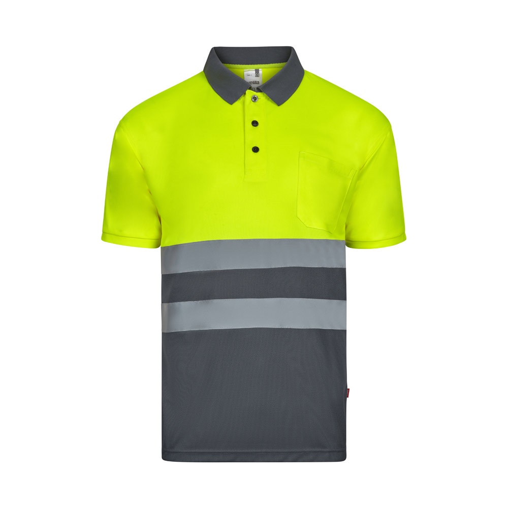 VL FORTUNA. Polo bird-eye (140g/m²) con manga corta, en poliéster (100%)