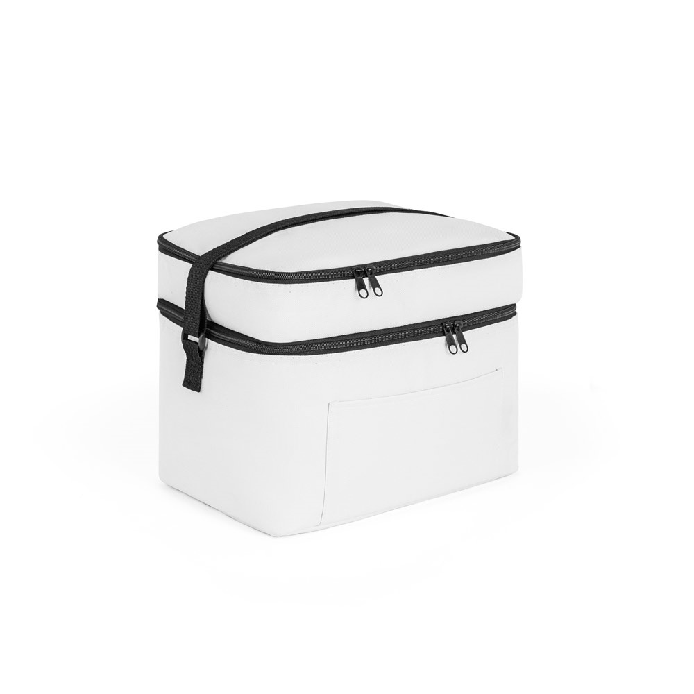 CANCUN LARGE. Bolsa térmica de poliéster reciclado 600D, con correa de cincha ajustable