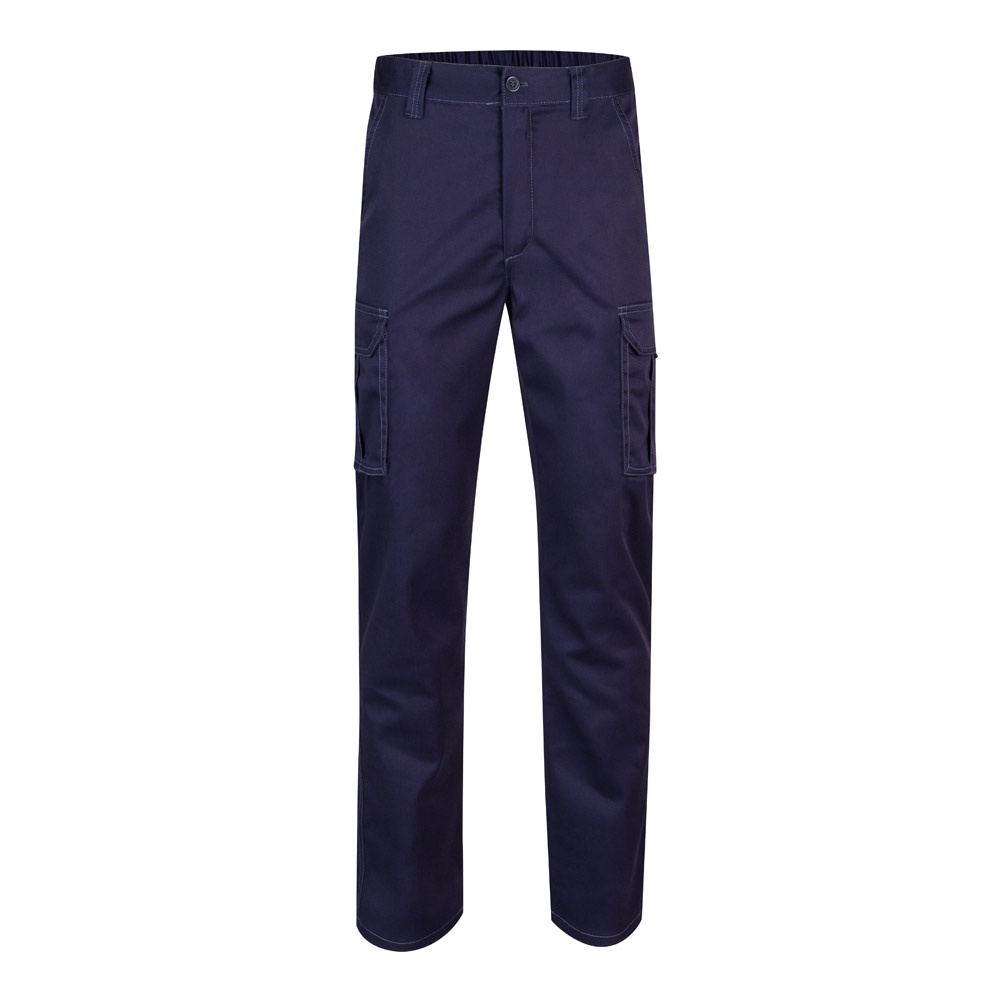 VL PAN. Pantalón elástico multibolsillos (290g/m²), en algodón (46%), EME (38%) y poliéster (16%)