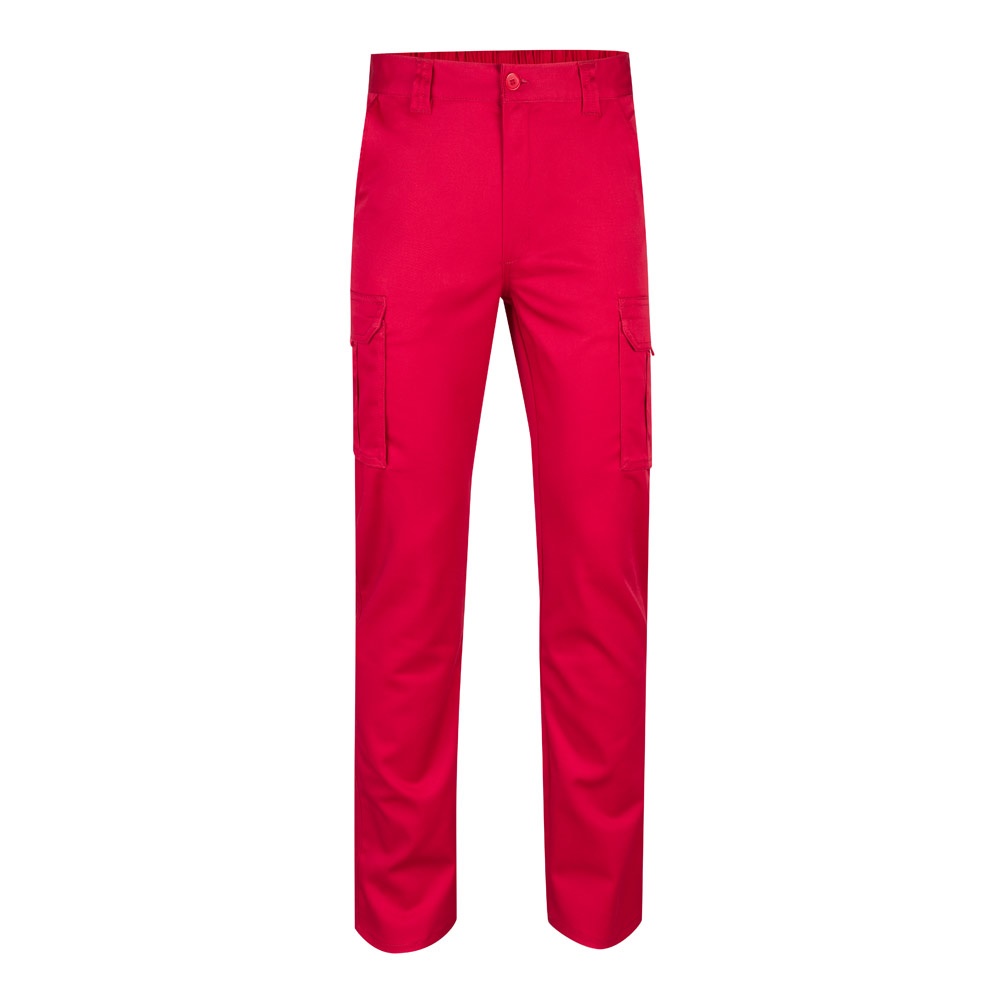 VL LUGH. Pantalón elástico multibolsillos (240g/m²) en algodón (46%), EME (38%) y poliéster (16%)
