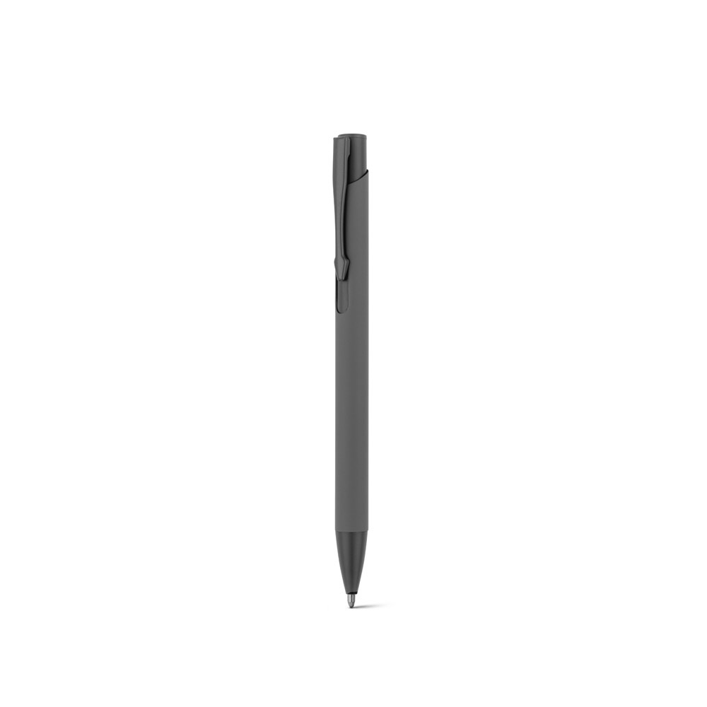 CLINT. Bolígrafo de aluminio reciclado (100% rAL) con acabado de goma