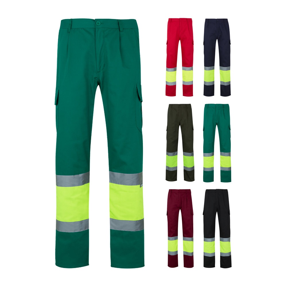 VL POSEIDON. Pantalón de sarga multibolsillos bicolor (210 g/m²), en algodón (20 %) y poliéster (80 %)