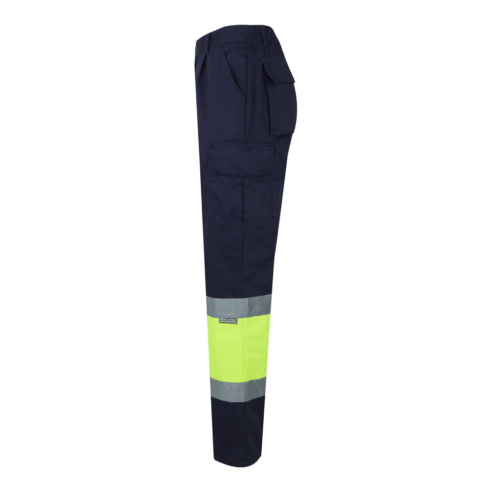 VL POSEIDON. Pantalón de sarga multibolsillos bicolor (210 g/m²), en algodón (20 %) y poliéster (80 %)