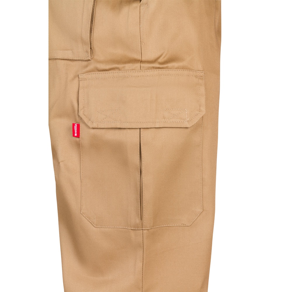 VL MABON. Pantalón multibolsillos de sarga (200g/m²), en algodón (35%) y poliéster (65%)