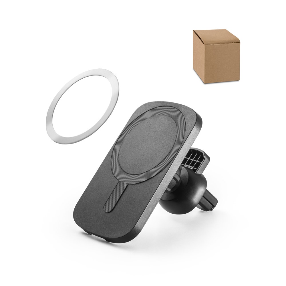 KOCH. Soporte para smartphone para coche con cargador magnético inalámbrico de 15 W en ABS reciclado (100% rABS)