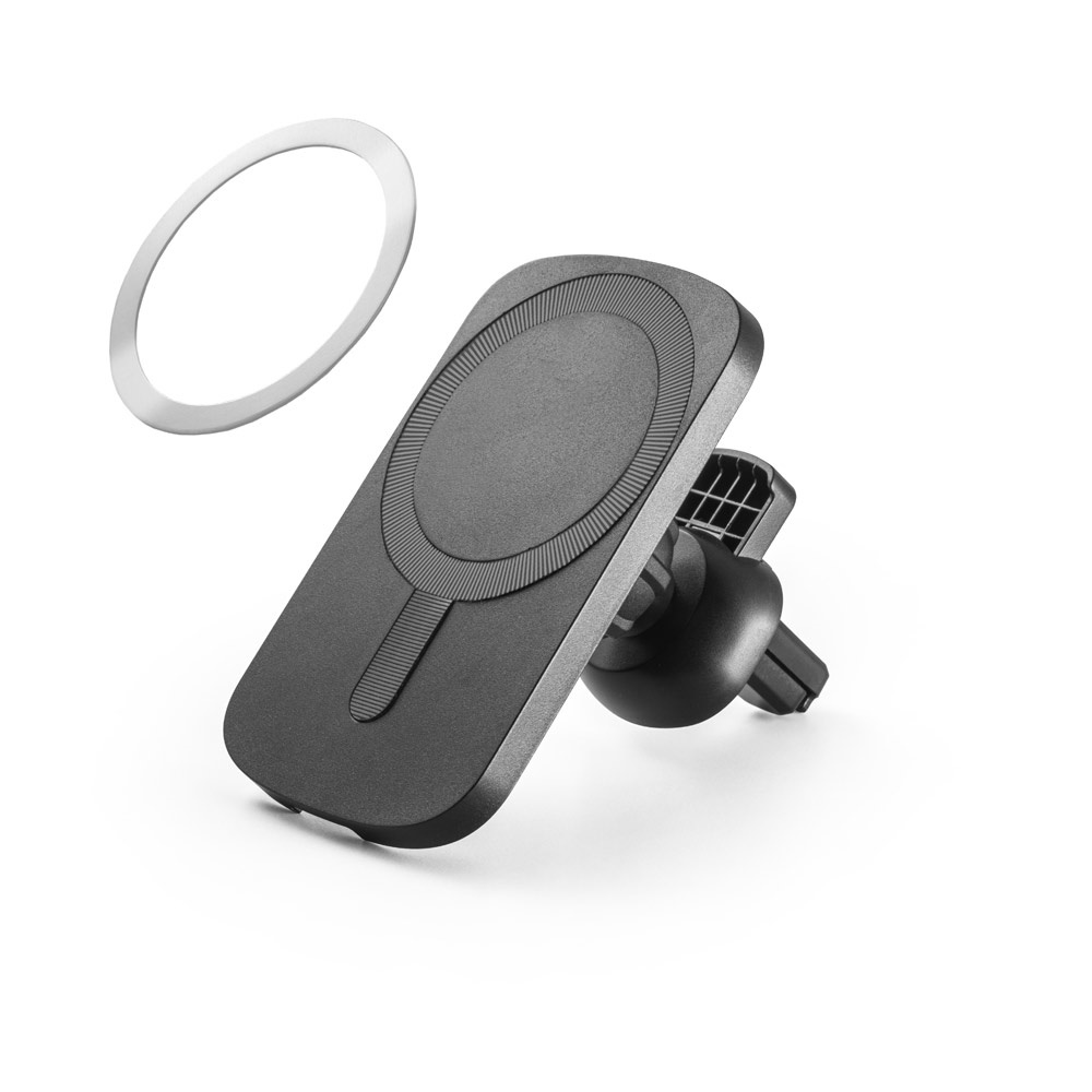 KOCH. Soporte para smartphone para coche con cargador magnético inalámbrico de 15 W en ABS reciclado (100% rABS)