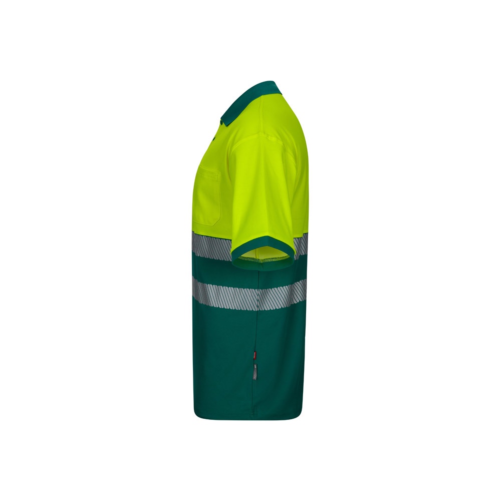 VL ACHELOUS. Polo de piqué bicolor (150g/m²) con manga corta, en algodón (55%) y poliéster (45%)