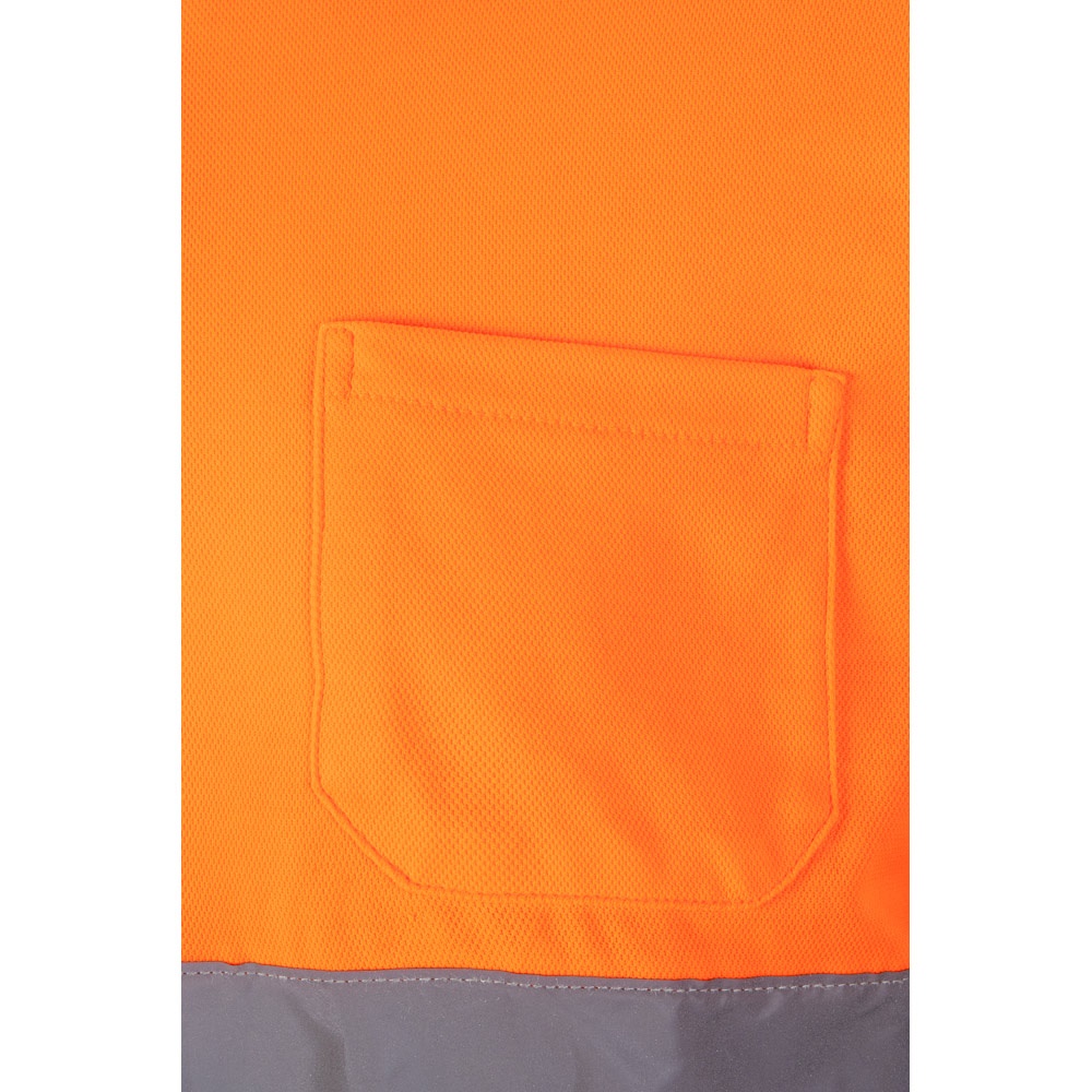 VL PLUTO. Polo de piqué bicolor (150g/m²) con manga larga, en algodón (55%) y poliéster (45%)