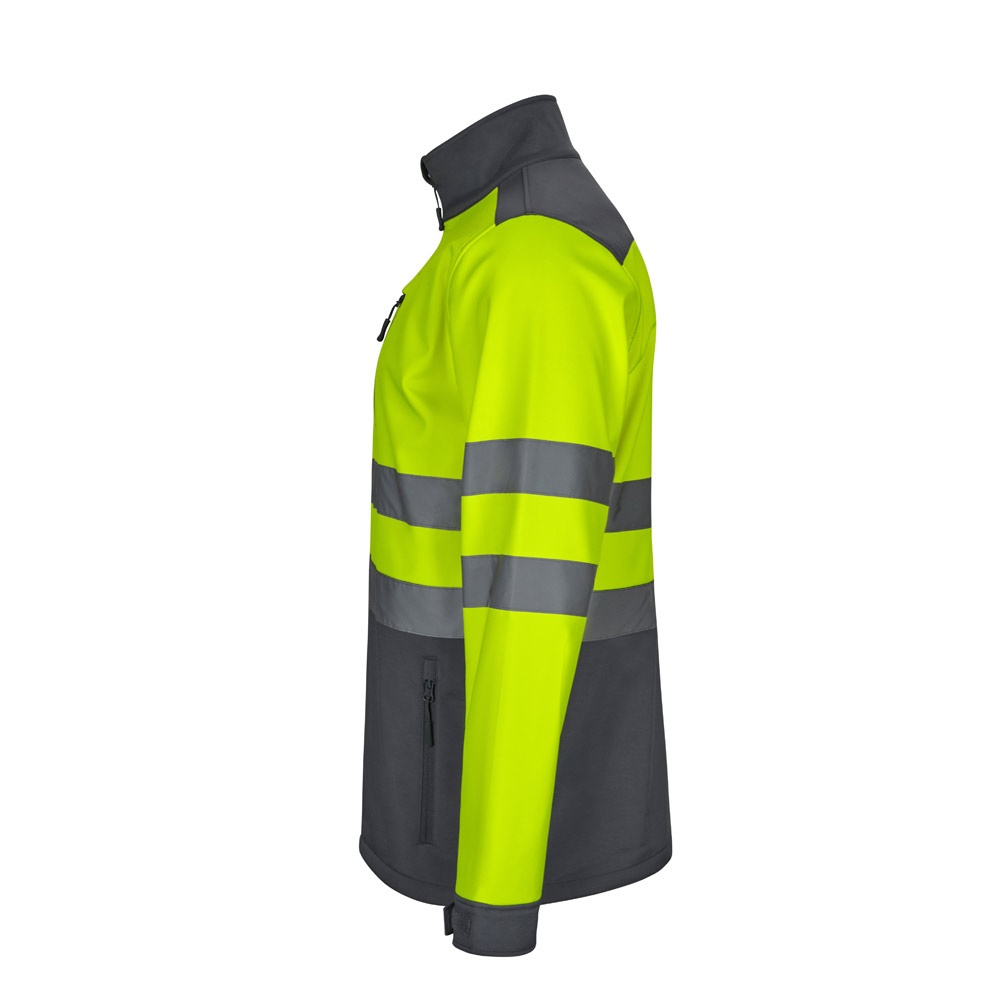 VL HESTIA LARGE. Chaqueta soft shell bicolor (280g/m²), con forro polar y membrana de TPU, en poliéster (96%) y elastano (4%)