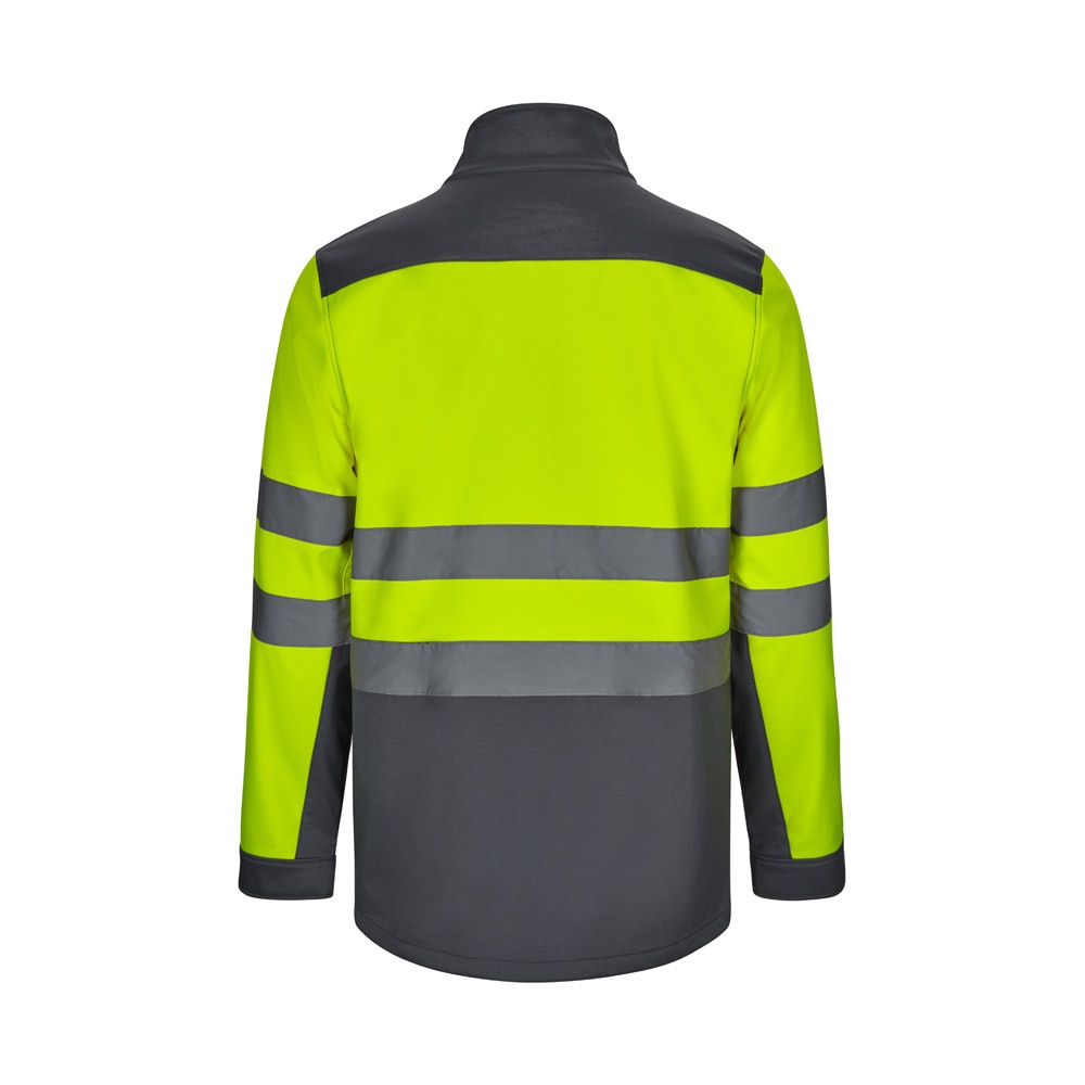 VL HESTIA LARGE. Chaqueta soft shell bicolor (280g/m²), con forro polar y membrana de TPU, en poliéster (96%) y elastano (4%)
