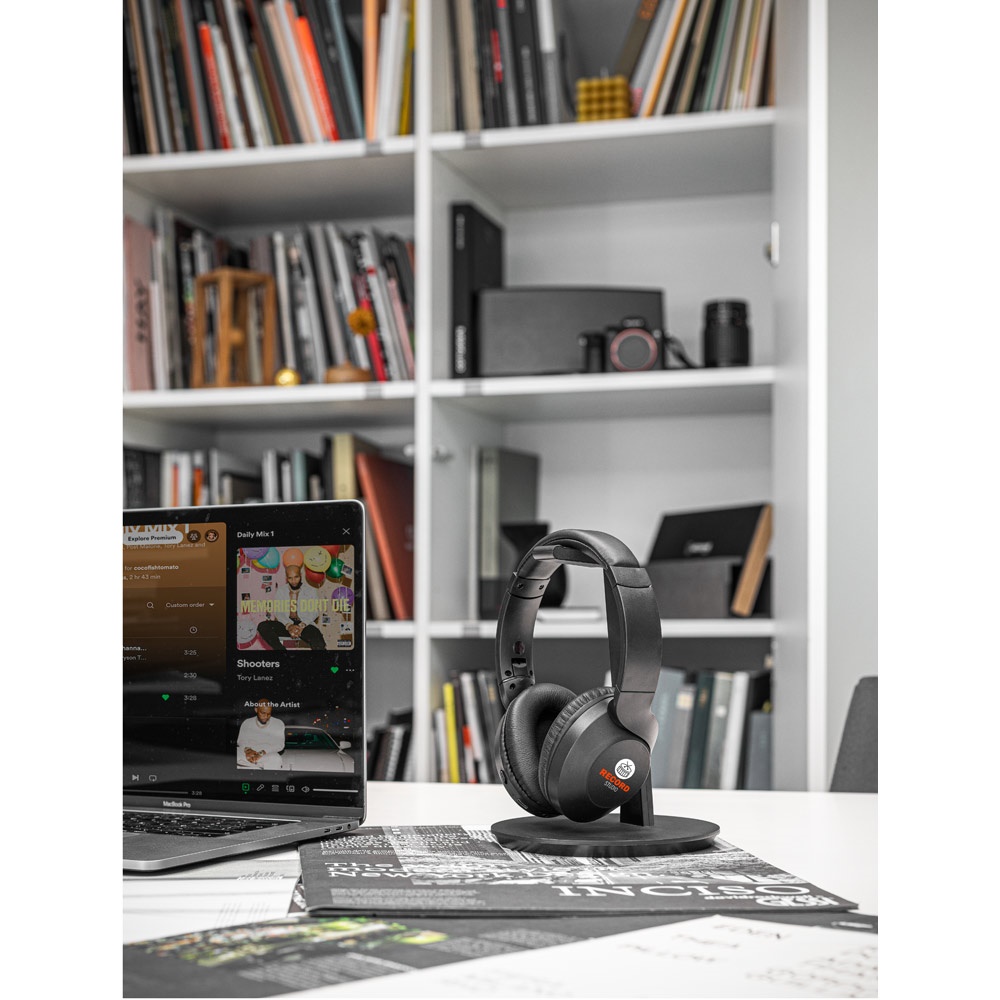 HENDRIX. Auriculares inalámbricos plegables con 20h de autonomía en ABS reciclado (100% rABS)