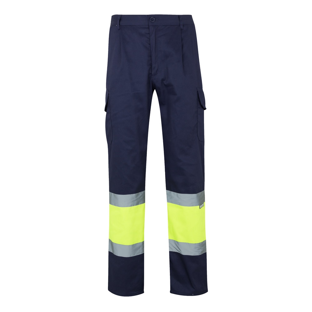 VL ATHENA. Pantalón de sarga bicolor (210 g/m²), forrado, multibolsillos, en algodón (20 %) y poliéster (80 %)