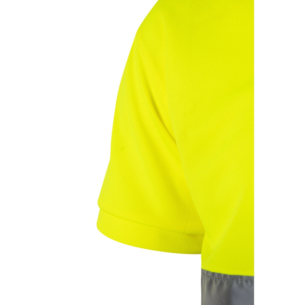 VL CUPID LARGE. Polo bicolor ojo de pájaro (160g/m²) con manga corta, en poliéster (100%)
