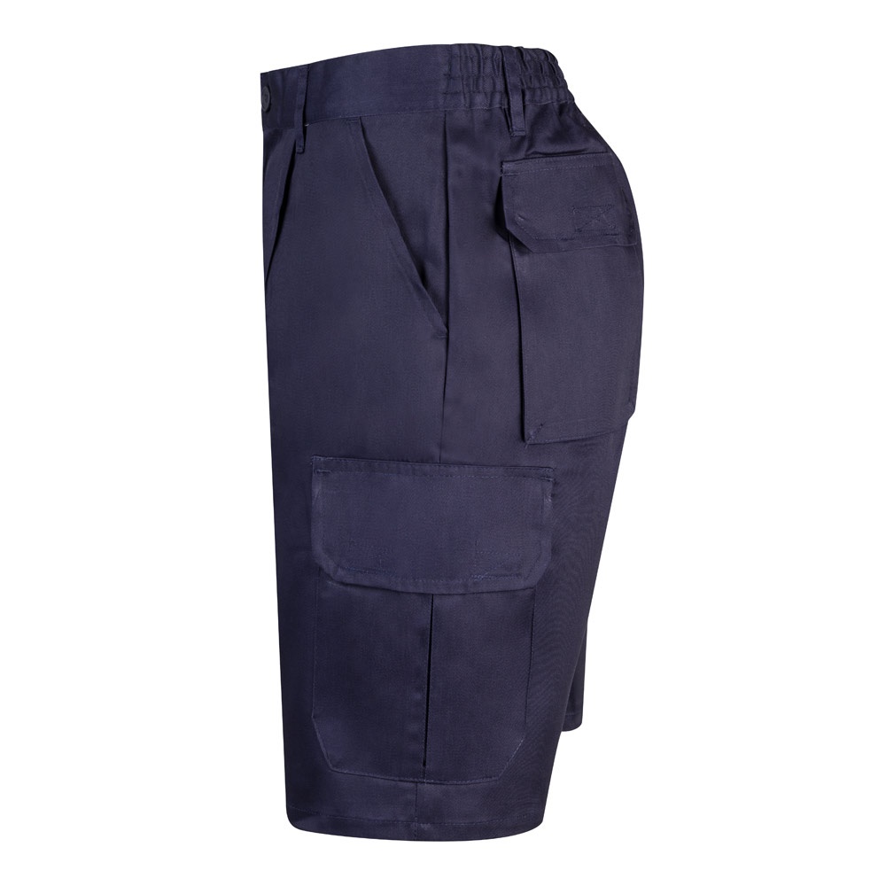 VL CHIONE. Bermudas en sarga multibolsillos (200g/m²), en algodón (35%) y poliéster (65%)