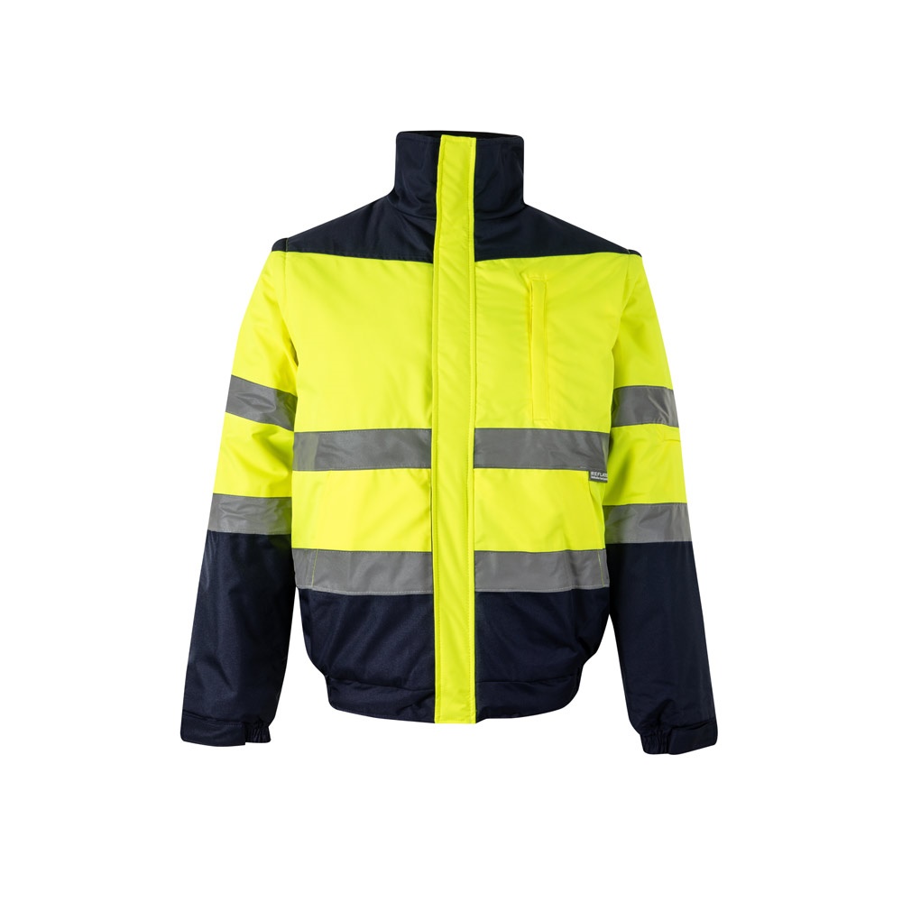 VL JUPITER LARGE. Chaqueta acolchada bicolor (180g/m²) en poliéster (100%), con revestimiento de PU