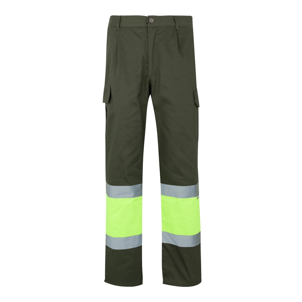 VL ATHENA. Pantalón de sarga bicolor (210 g/m²), forrado, multibolsillos, en algodón (20 %) y poliéster (80 %)