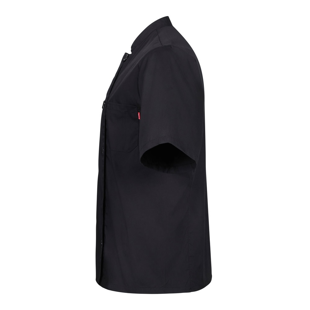 VL DURGA. Chaqueta de cocina de manga corta en popelina (110 g/m²) de algodón (35%) y poliéster (65%)