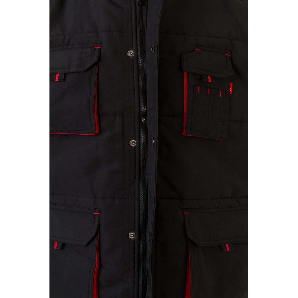 VL NERGAL. Chaleco acolchado, bicolor, multibolsillos (120g/m²), en poliéster (100%)
