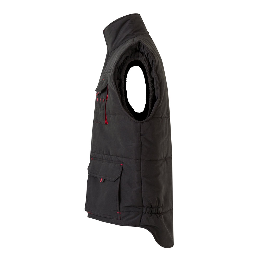 VL NERGAL. Chaleco acolchado, bicolor, multibolsillos (120g/m²), en poliéster (100%)