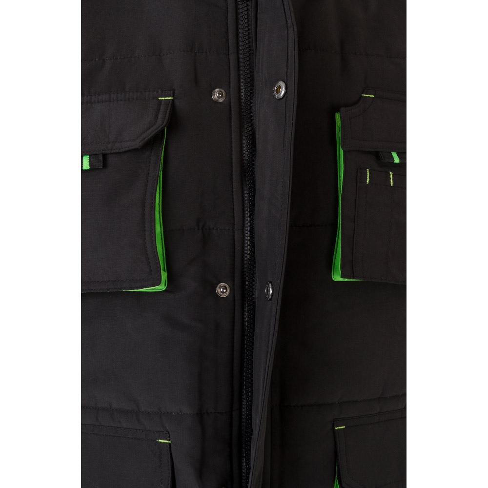 VL NERGAL. Chaleco acolchado, bicolor, multibolsillos (120g/m²), en poliéster (100%)