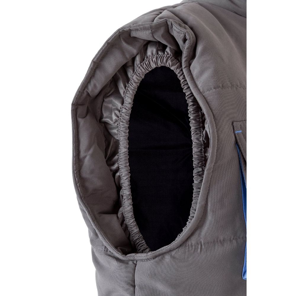 VL NERGAL. Chaleco acolchado, bicolor, multibolsillos (120g/m²), en poliéster (100%)
