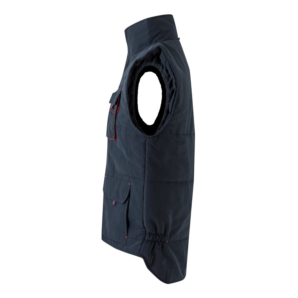VL NERGAL. Chaleco acolchado, bicolor, multibolsillos (120g/m²), en poliéster (100%)